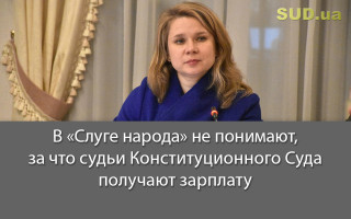 В «Слуге народа» не понимают, за что судьи Конституционного Суда получают зарплату