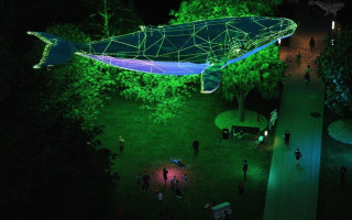 В Киеве планируют установить 12-метровую скульптуру кита из переработанного пластика