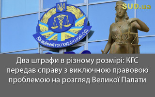 Два штрафи в різному розмірі: КГС передав справу з виключною правовою проблемою на розгляд Великої Палати