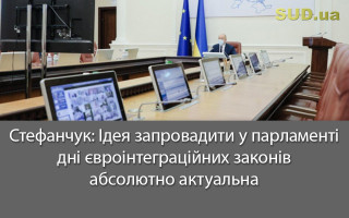 Стефанчук: Ідея запровадити у парламенті дні євроінтеграційних законів абсолютно актуальна