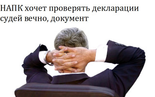 НАПК хочет проверять декларации судей вечно, документ