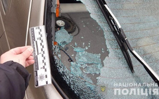 Под Одессой женщина громила припаркованные автомобили, фото