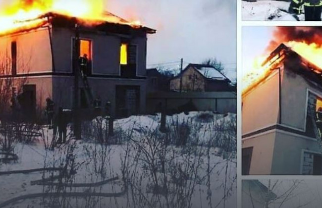 В Дарницком районе Киева сгорел частный дом