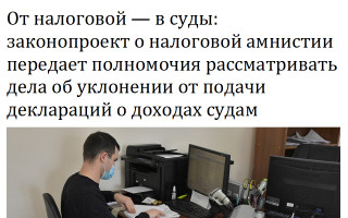От налоговой – в суды: законопроект о налоговой амнистии передает полномочия рассматривать дела об уклонении от подачи деклараций о доходах судам