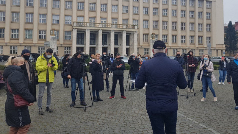 В Ужгороде протестуют против ограничений «красной зоны»