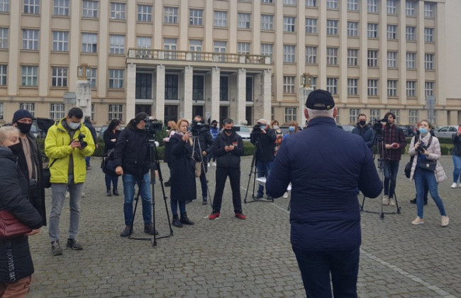 В Ужгороде протестуют против ограничений «красной зоны»