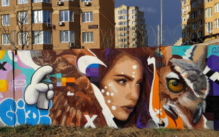 Киевлян порадовали новым муралом на Софиевской Борщаговке