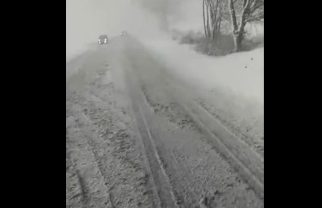 Зима вернулась: под Киевом ухудшились погодные условия, видео