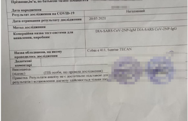 Негативні тести на коронавірус за 1 тисячу грн: СБУ заблокувала мережу анонімних онлайн-ресурсів