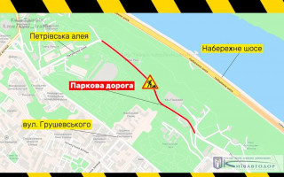У столиці на Парковій алеї обмежать рух до кінця червня