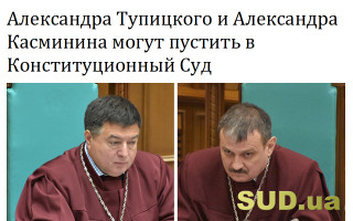 Александра Тупицкого и Александра Касминина могут пустить в Конституционный Суд