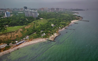 В Одессе море позеленело из-за бактерий, фото