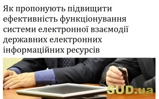 Як пропонують підвищити ефективність функціонування системи електронної взаємодії державних електронних інформаційних ресурсів