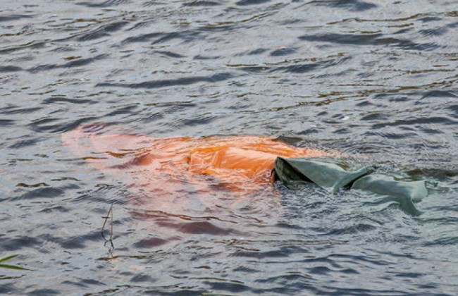 Избавились как в 90-х: под Запорожьем выловили труп мужчины с гантелью на ногах, фото