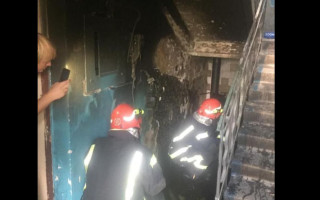 В Киеве вспыхнуло административное здание