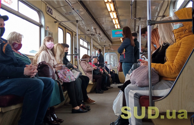 В киевском метро с начала года составили 2,5 тысячи протоколов на пассажиров без масок