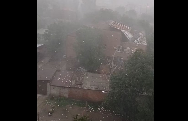 На Николаевщине буря снесла крышу здания суда, видео