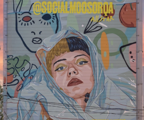 В Киеве нарисовали мурал, который очищает воздух