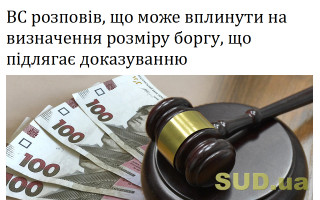 ВС розповів, що може вплинути на визначення розміру боргу, що підлягає доказуванню