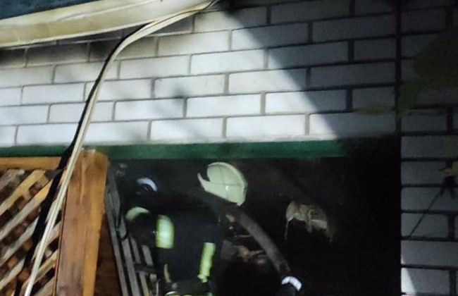 В Киеве произошел пожар в сауне, фото