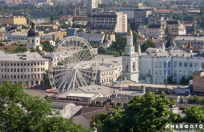 Колесо обозрения на Контрактовой бесплатно будет катать киевлян на этих выходных