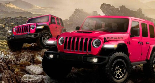 Jeep начнет продавать внедорожник Wrangler в розовом цвете