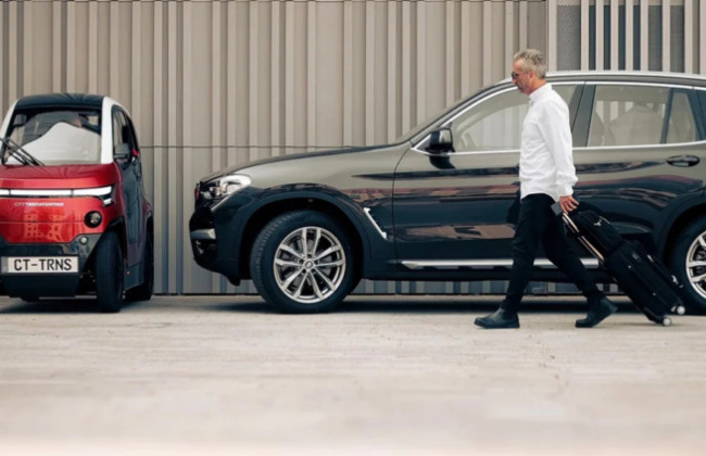 Представили электромобиль, который может уменьшаться на парковке