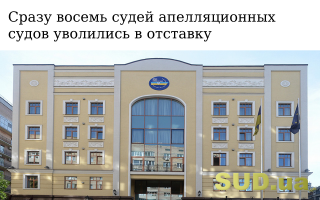 Сразу восемь судей апелляционных судов уволились в отставку