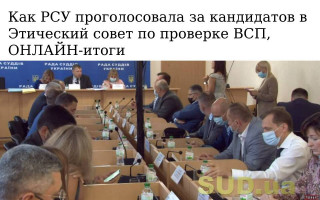 Как РСУ проголосовала за кандидатов в Этический совет по проверке ВСП, ОНЛАЙН-итоги