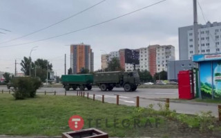 В Киеве заметили колонну военной техники