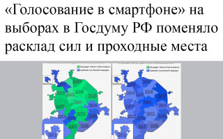 «Голосование в смартфоне» на выборах в Госдуму РФ поменяло расклад сил и проходные места
