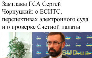 Замглавы ГСА Сергей Чорнуцкий: о ЕСИТС, перспективах электронного суда и о проверке Счетной палаты