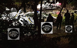 В Киеве автомобиль полиции сломал дерево и скрылся с места событий