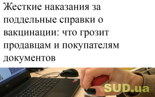 Жесткие наказания за поддельные справки о вакцинации: что грозит продавцам и покупателям документов
