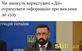 Чи зможуть користувачі «Дії» отримувати інформацію про виклики до суду