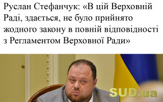 Руслан Стефанчук: «У цій Верховній Раді, здається, не було прийнято жодного закону в повній відповідності з Регламентом Верховної Ради»