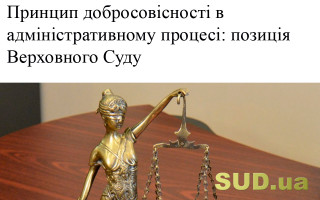 Принцип добросовісності в адміністративному процесі: позиція Верховного Суду