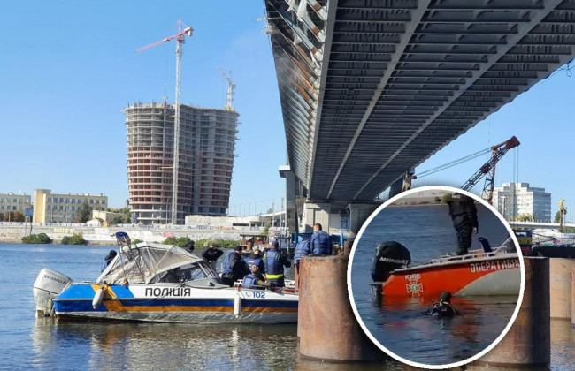 Подільський міст: поліція проводить огляд на будівництві із залученням експертів та водолазів