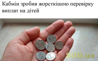 Кабмін зробив жорсткішою перевірку виплат на дітей