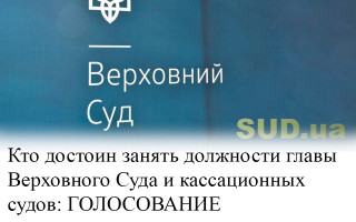 Кто достоин занять должности главы Верховного Суда и кассационных судов: ГОЛОСОВАНИЕ
