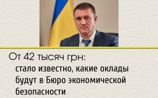 От 42 тысяч грн: стало известно, какие оклады будут в Бюро экономической безопасности