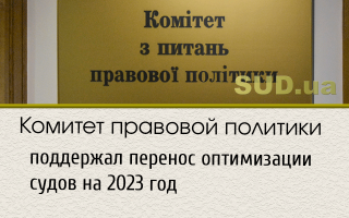Комитет правовой политики поддержал перенос оптимизации судов на 2023 год