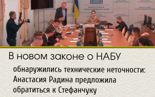 В новом законе о НАБУ обнаружились технические неточности: Анастасия Радина предложила обратиться к Стефанчуку