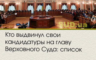 Кто выдвинул свои кандидатуры на главу Верховного Суда: список