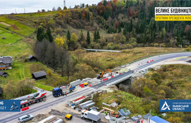 На Львівщині ведеться масштабний ремонт доріг та мостів