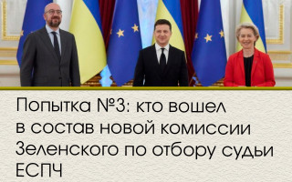 Попытка № 3: кто вошел в состав новой комиссии Зеленского по отбору судьи ЕСПЧ