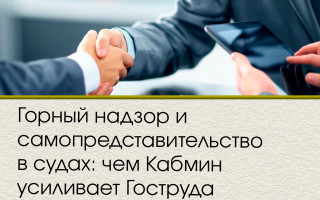 Горный надзор и самопредставительство в судах: чем Кабмин усиливает Гоструда