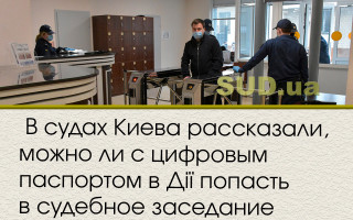 В судах Киева рассказали, можно ли с цифровым паспортом в Дії попасть в судебное заседание