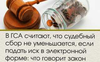 В ГСА считают, что судебный сбор не уменьшается, если подать иск в электронной форме: что говорит закон
