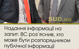 Надання інформації на запит: ВС роз’яснив, хто може бути розпорядником публічної інформації